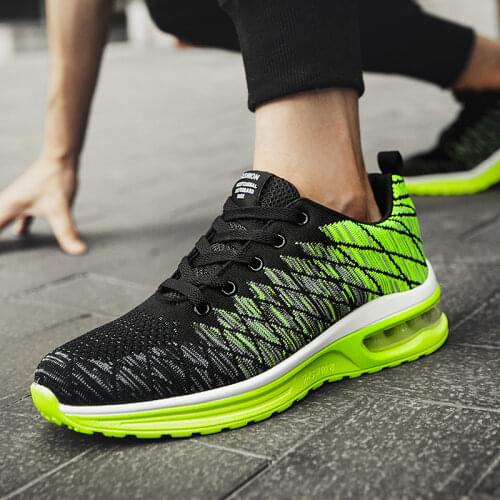 Running Shoes Men Women Air Cushion Sneakers Breathable Sports Shoes Comfortable Athletic Training Footwear