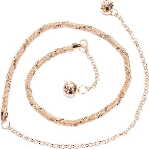 Fashion 1pc Gold Belts Women Waistbands All-match Party Jewelry Dress Waist Chain HOT New Year Valentines Day gift