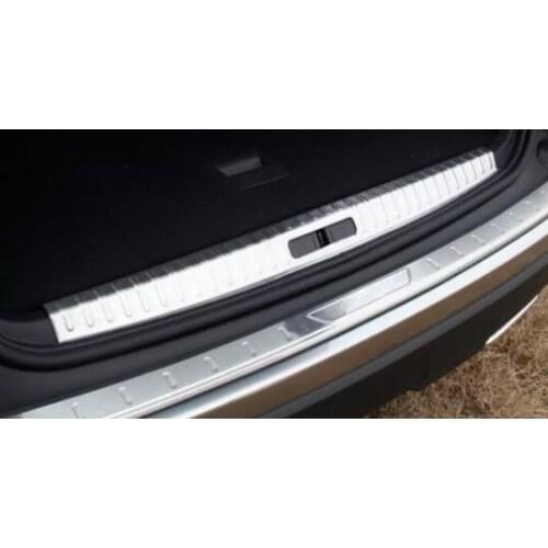 For Peugeot 3008 GT 2016-2018 2 Pcs Accessories Stainless Steel Inner + Outer Rear Bumper Protector Plate Cover Trim01