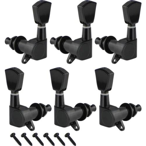 New 6pcs Guitar Tuning Machine Heads Tuners Pegs Keys Black 3L3R for LP Guitar