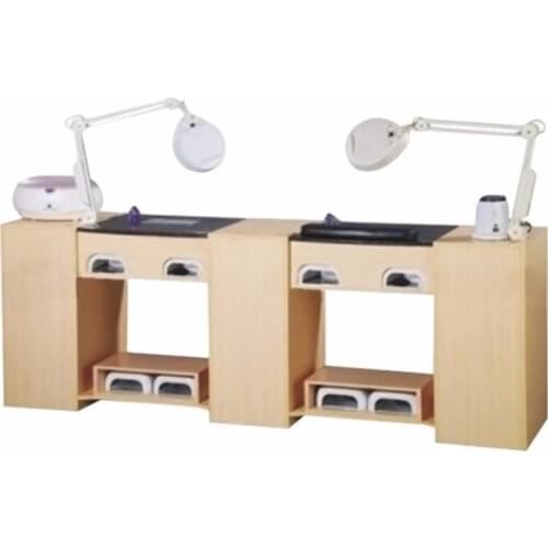 New Style Wholesale Beauty Salon Nail Manicure Table, Customizable (Table Lamp, Exhaust Fan, Vent)