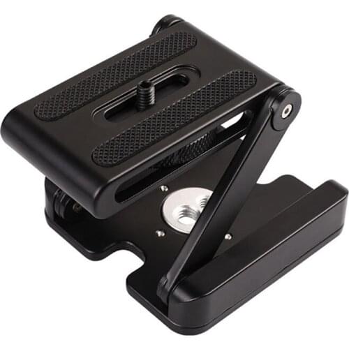 NEW-Z Type SLR/ Micro-Single Folding Tripod Head Release Plate Tilt Heads Desktop Camera Stand Holder for Canon Nikon Sony