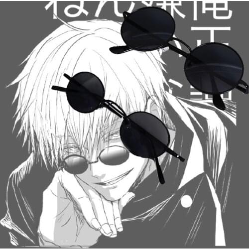 Gojo Satoru Cosplay Glasses Eyewear Jujutsu Kaisen Black Glasses Costume Accessories Anime Props
