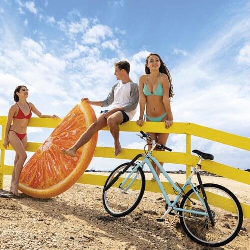 Orange Slice Mat Floating Row Surfboard Inflatable Lounge Chair Water Play and Swimming Supplies Mount