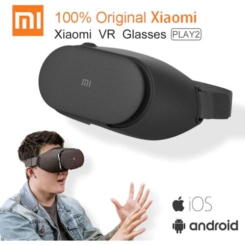 Original Xiaomi VR Play 2 Virtual Reality 3D Glasses Headset Xiaomi Mi VR Play2 With Cinema Game Controller for 4.7- 5.7 Phone