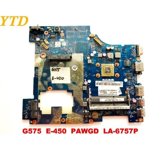 Original for Lenovo G575 laptop motherboard G575 E-450 PAWGD LA-6757P tested good free shipping