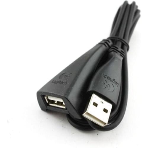 Original USB Cable Logitech USB 2.0 Extension Cable Female to Male Stand extension line Receiver Extender Cable