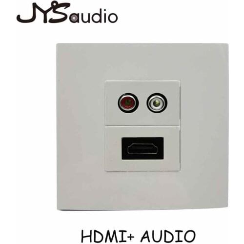 AV Socket Panel 86 Type VGA Panel High-definition Inline + Audio Inline Socket Panel Lotus Audio Version 2.0 HDMI Panel