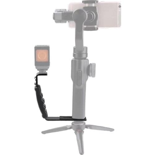 Handheld L-shaped Gimbal Expansion Bracket Holder for DJI OSMO Mobile2 for Zhiyun Smooth 4 Gimbal Stabilizer for Mic Video Light