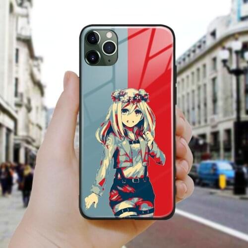 Shingeki No Kyojin Historia Reiss Silicone Glass Phone Case Cover Shell For iPhone SE 6 6s 7 8 Plus X XR XS 11 12 Mini Pro Max