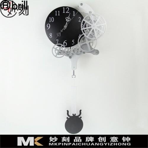 Creative Gear Pendulum Clocks Wall Home Decor Silent Bedroom Metal Large Wall Clock Living Room Wall Watches Home Decor Horloge