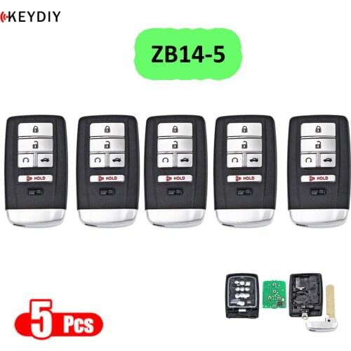 5Pcs/Lot KEYDIY Universal Smart Key ZB14-5 for KD900 KD-X2 Car Key Remote Replacement Fit More than 2000 Models