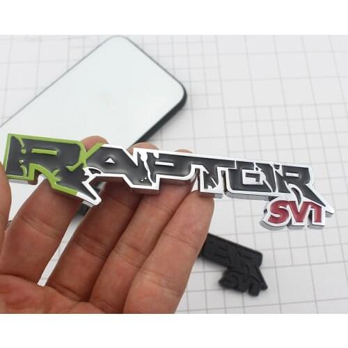 1 Pcs 3D Metal Alloy RAPTOR SVT Emblem Car Styling sticker decoration For ford Fiesta SUV Ranger Galaxy car Accessories