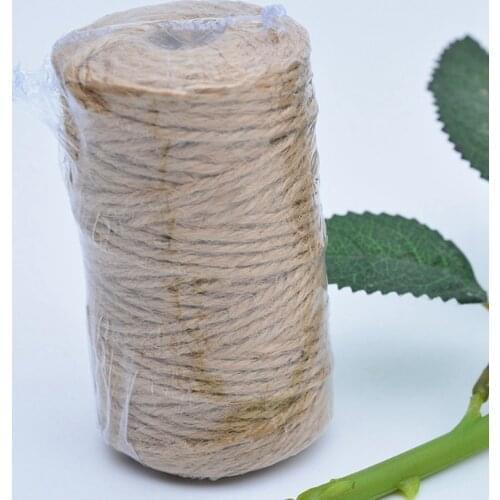 100m Handmade Jute Twine Burlap String Hemp Rope Party Wedding Gift Wrapping Cords Thread DIY Scrapbooking Florists Craft Decor