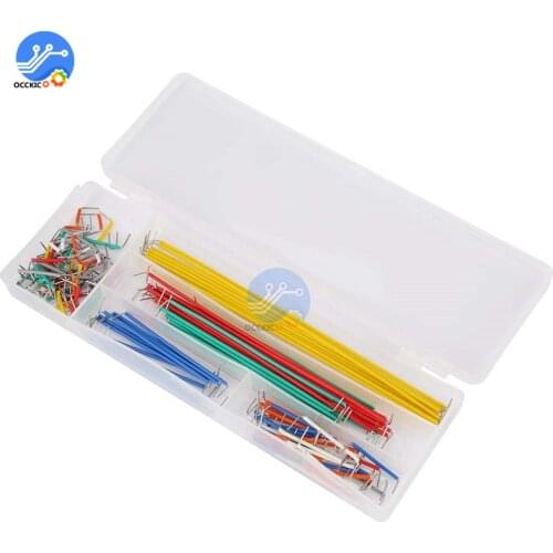 14 kinds of length Total 140pcs Solderless Breadboard Jumper 22 AWG Solid Wires Cable Kit with Box 165 x 55 x 10mm For Arduino