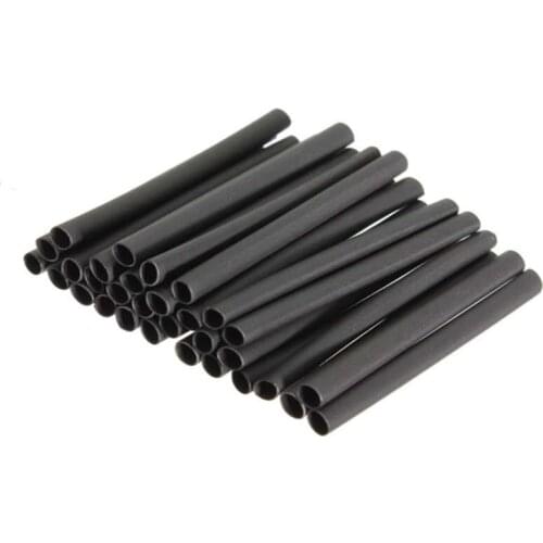 New Arrival Black Color 150pcs Polyolefin 2:1 Halogen-Free Heat Shrink Tubing Tube Sleeving Kit 8 Sizes