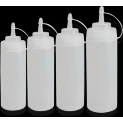 3/6Pcs Kitchen Plastic Squeeze Bottle Condiment Dispenser New for Sauce Vinegar Oil Dispenser Ketchup Cruet Kitchen Accessories