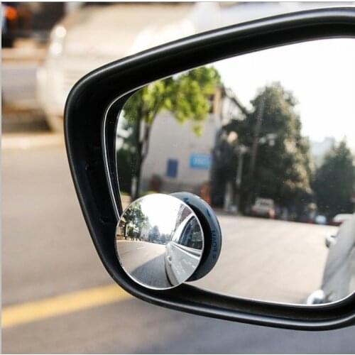 360 Degree HD Blind Spot Mirror For Car Reverse Frameless Ultrathin Wide Angle Round Convex Rear View Mirror Car Accessories
