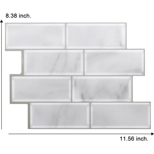 3D Black And White Peel And Stick Tile Waterproof Kitchen Backsplash Tile Stickers Black And White Subway Tile Shower Wall stick