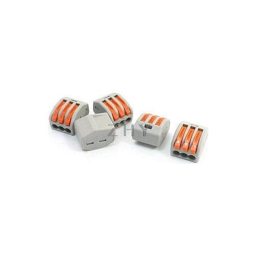 5 Pcs Lever Clamp 3way Circuit Board Connector Terminal Block AC250V