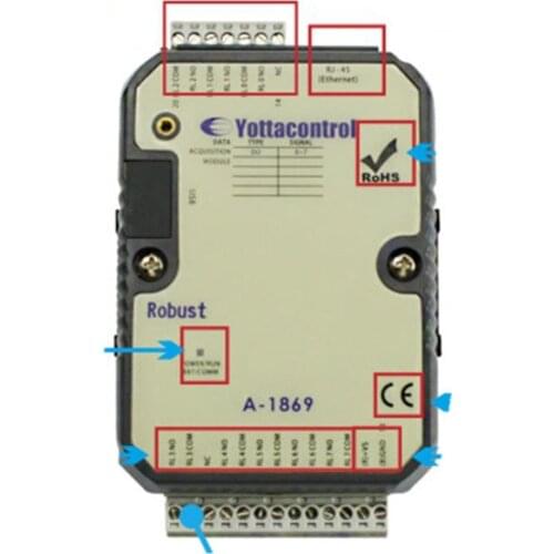 A-1869 8DO 8 relay outputs digital IO Ethernet module MODBUS TCP / IP protocol 10-30VDC/24VAC