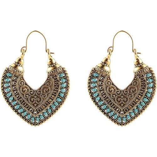 BONLAVIE Accessories Elegant Heart-shaped Patterned Earrings Womens Woven Exaggerated Hand-made Earrings