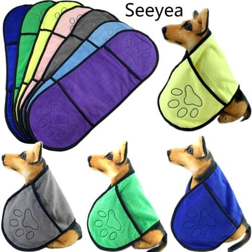 Pet Dogs Towel Bath Towel Microfiber Strong Absorbent Cleaning Pet Towel Kitten Puppy Bath Towel Pet Dry Blanket With Pocket