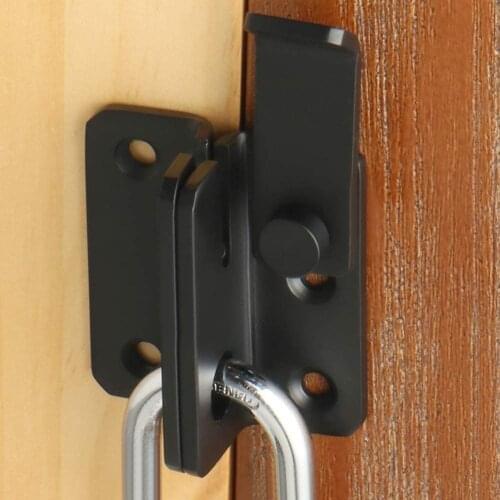 Free Punching Wardrobe Door Bolt Latch Drawer Lock Safety Stainless Steel Sliding Safety Latch Lock For Gate Cabinet Door