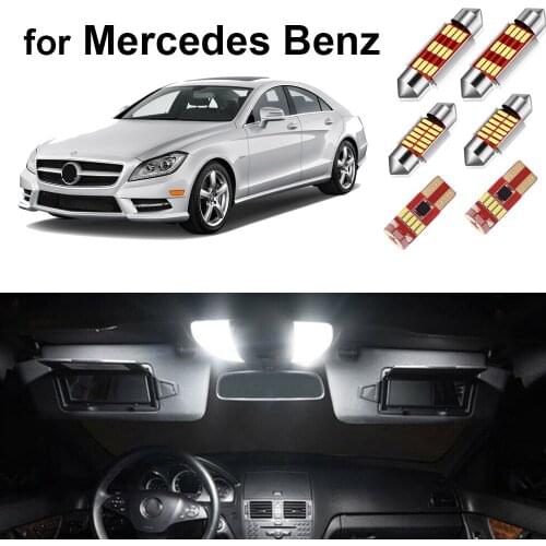 Canbus Car Led Interior Light kit For Mercedes Benz CLS CLK CLA Class W218 W219 W208 C208 W209 C209 A209 C117 Dome Door Light