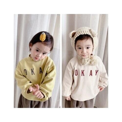 2020 Childrens Clothing Autumn and Winter New Girls Winter Warm Sweatshirt Korean Childrens Thickened Plus Velvet Sweatshirt
