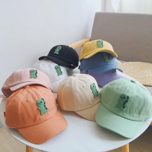 Cartoon Dinosaur Kids Baseball Caps Soft Cotton Baby Boys Girls Sun Hat Spring Summer Outdoor Adjustable Kids Children Hats