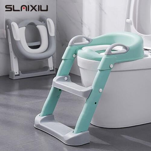 Baby Potty Training Seat Childrens Potty With Adjustable Ladder Infant Baby Toilet Seat Toilet Training Folding Seat