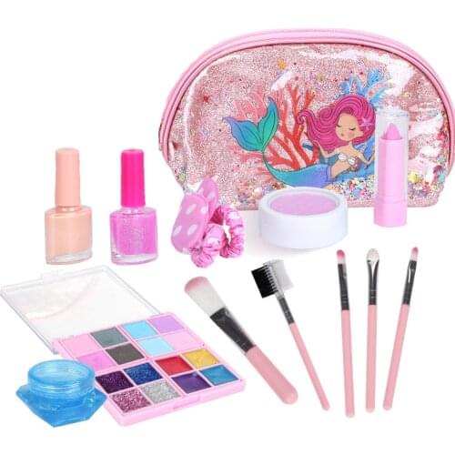 DIY Pretend Play Make Up Toy Set Cosmetic Bag Simulation Play House Princess Handbag Educational Toys Gifts For Children Girls