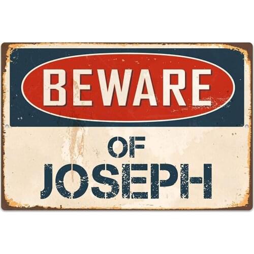Joseph Room Sign Retro Metal Tin Sign Plaque Poster Wall Decor Art Shabby Chic Gift