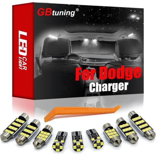 GBtuning Canbus LED Interior Light Kit For Dodge Charger 2006-2019 2020 Car Ceiling Map Dome Bulb Reading Room Lamp Accessories