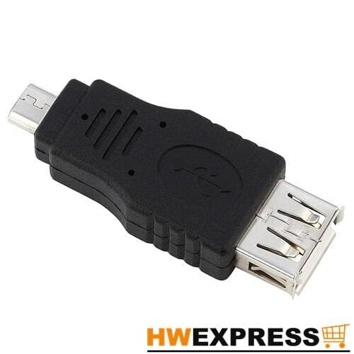 HWEXPRESS Hot Black Micro USB Male to USB A Female Adapter Connector