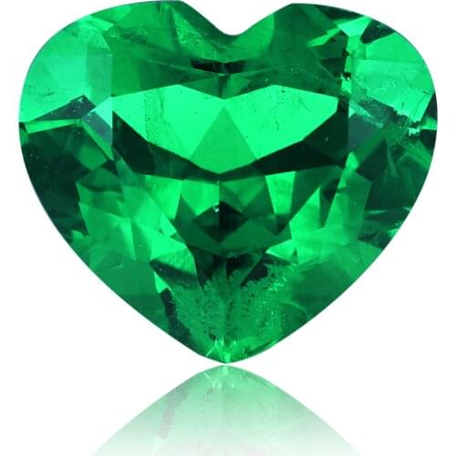 Hot Precious Loose Gemstones Colombian Green Color Emerald Heart Cut Gem Stones Price 원석 натуральные камни