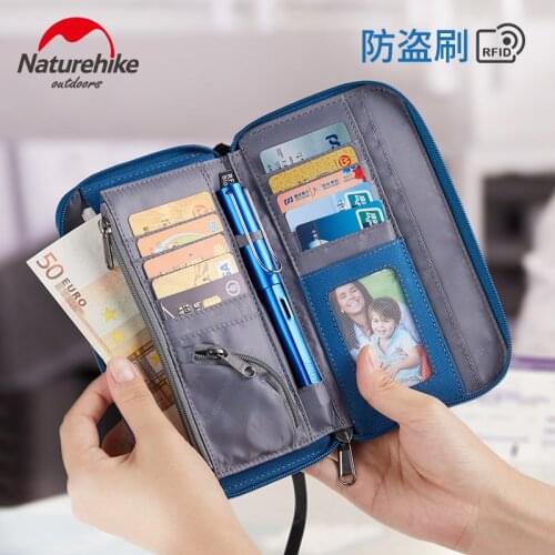 Naturehike Multi-function RFID Anti-theft Travel Wallet Bag Outdoor Bank Card Passport Holder Portable Storage Purse Tote Bag