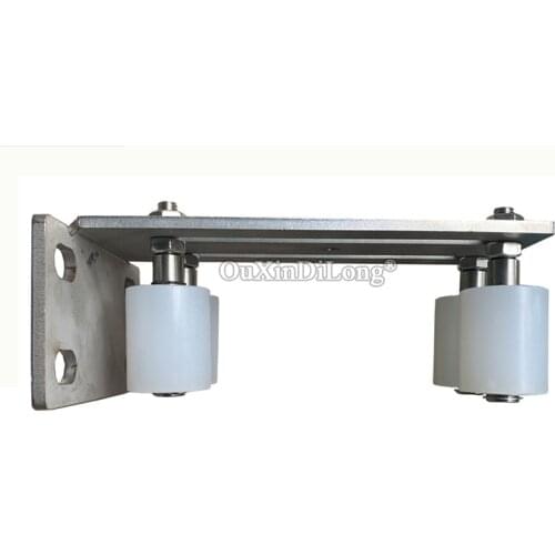 1PCS Slide Gate Guide Post Rollers Adjustable Bracket Mount Hard Nylon Rollers Heavy Duty Steel Gate Guider GF389