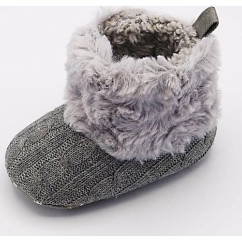 Baby Boy&Girls Shoes Winter Toddler Warm Woolen Snow Boots Free Size High Skid Proof Warm Non Slip Soft Bottom Casual Shoes DS19