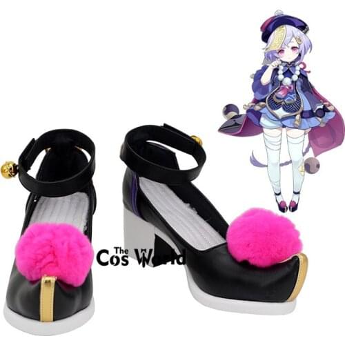 Genshin Impact Liyue Harbor Qiqi Games Customize Cosplay High Heels Shoes