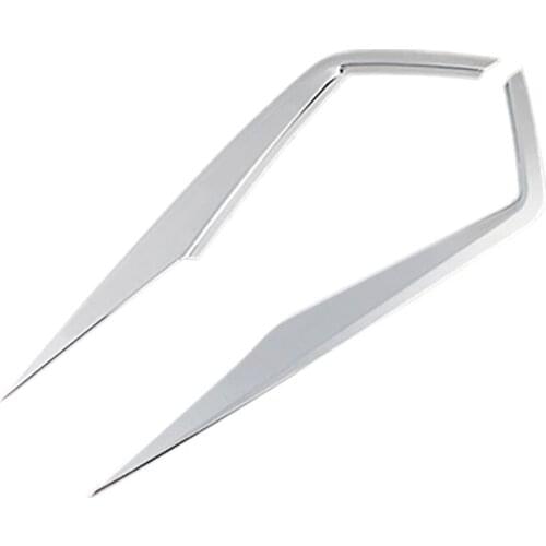 Car Front Fog Lights Lamps Eyelid Eyebrow Strip Molding Cover Trim for Skoda Kodiaq 2017-2020