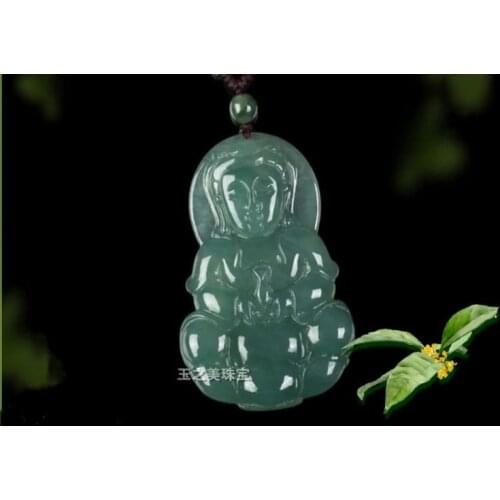 Natural Myanmar grade A green jade pendant handcarved jade pendants jade gift jadeite jade necklaces jade jewelry