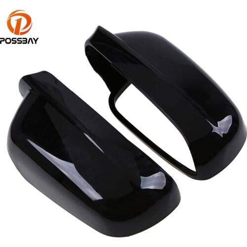 POSSBAY Gloss Black Side Door Rearview Mirror Cover Trim for VW Golf MK4 2000 2001 2002 2003 2004 2005 2006 2007 Side Mirror Cap