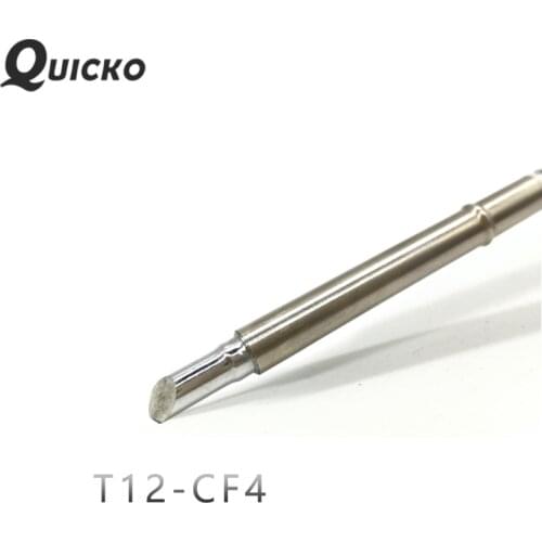 QUICKO T12-CF4 Shape C series Solder iron tips 70W for FX9501/907 T12 Handle OLED&STC t12 LED Soldering station 7S melt tin