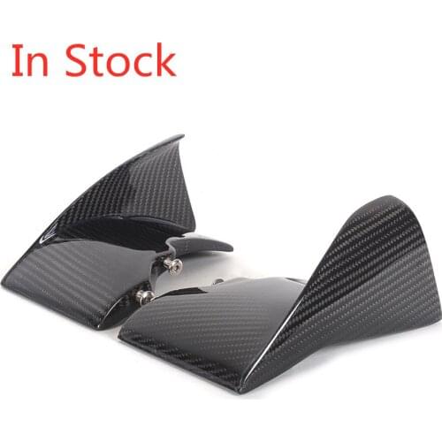 Real Carbon Fiber Lower Winglet Aerodynamic Wing Kit Spoiler Gloss For Kawasaki H2 H2R