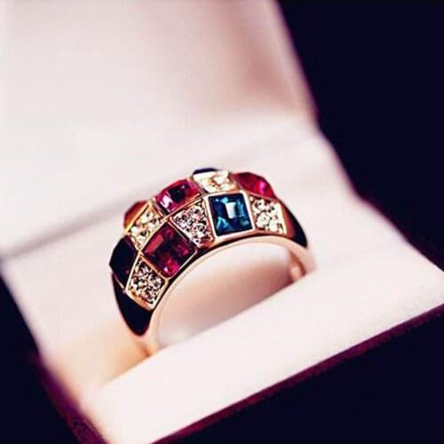 European And American Style Austrian Crystal Symphony Imitation Ring Female Models Classic Luxury