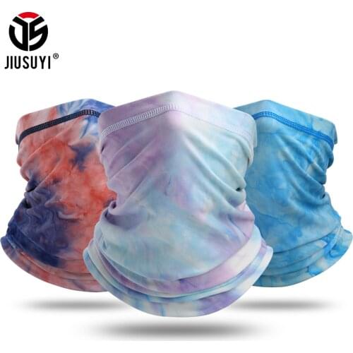 Tie-dye Face Scarves Fashion Women Men Half Mask Tube Scarf Soft Printed Bandana Dustproof Ski Neck Gaiter Warmer Cover Winter