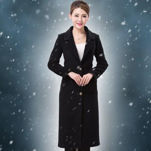 Thick ! Hotel Reception Desk Coat Winter Woolen Coat Woolen Uniform Female Models Coat