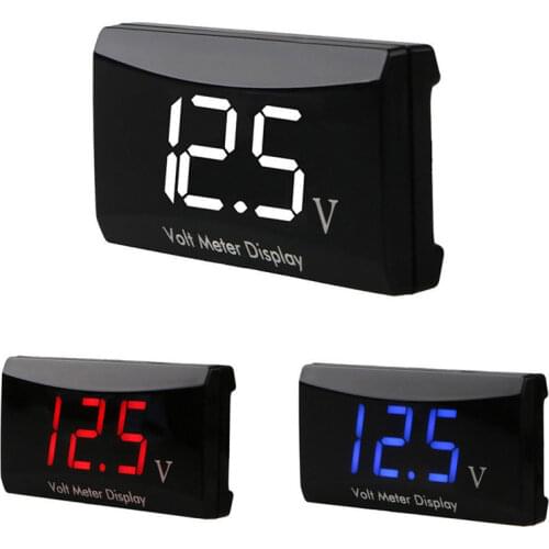 Convenient Portable Waterproof Display Digital LED High Accuracy Voltage Volt Gauge Voltmeter Car Motorcycle Panel Meter#289979
